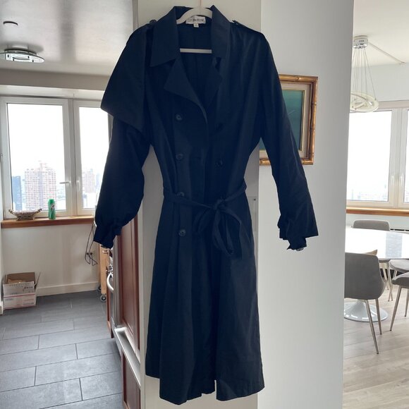 The Drop Women's Noa Trench Coat Black XL - Picture 2 of 6